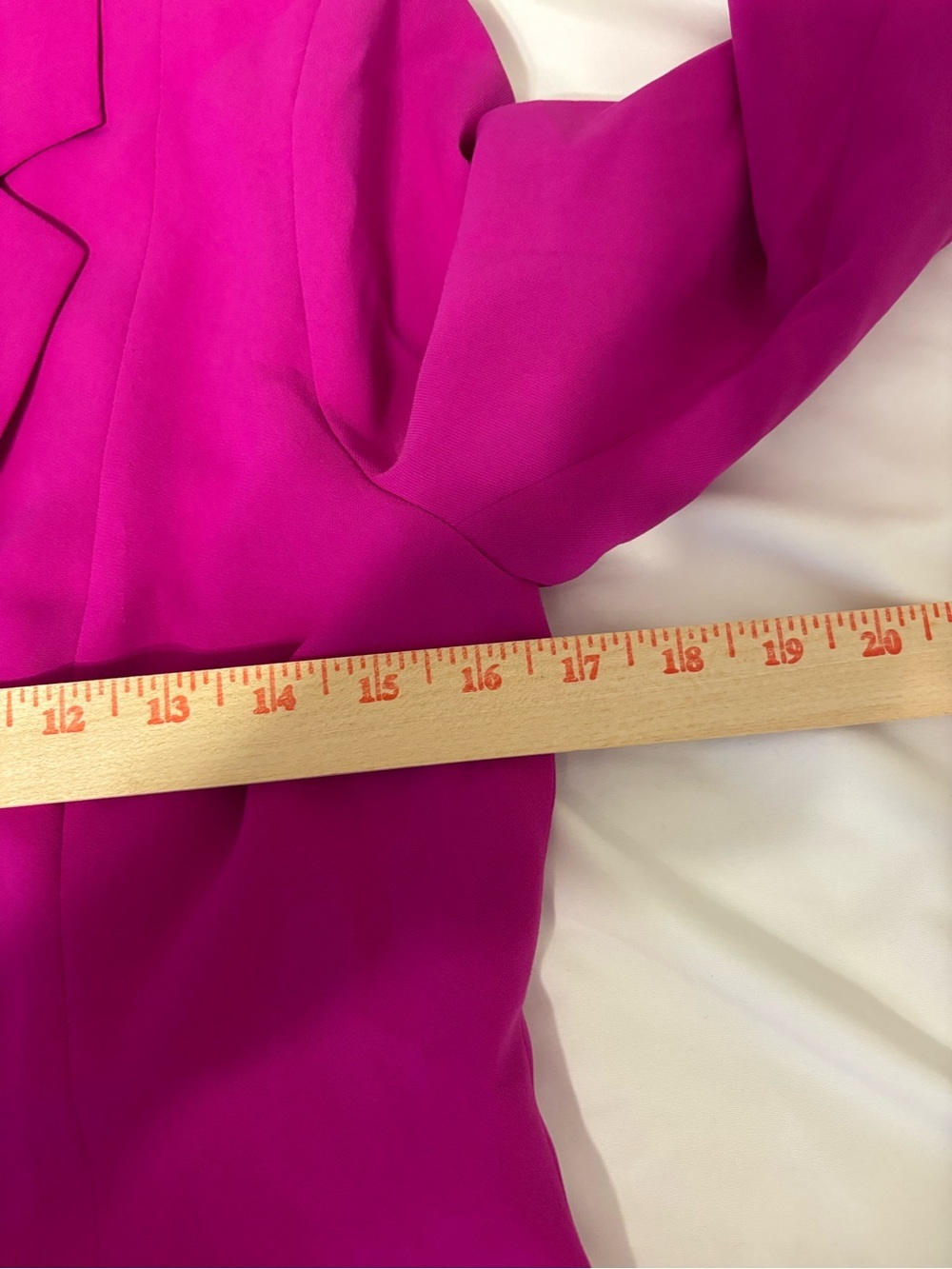 Skies Are Blue Fuchsia Open Front Blazer Jacket XS Pink Career Office - Picture 4 of 8